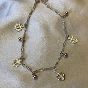 Adjustable 10" Wrist or Ankle bracelet, Anchors Away!